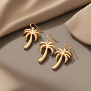 Gold Palm Tree Earrings