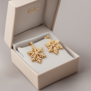 Gold Snow Earrings