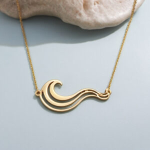 Gold Sea Wave Necklace