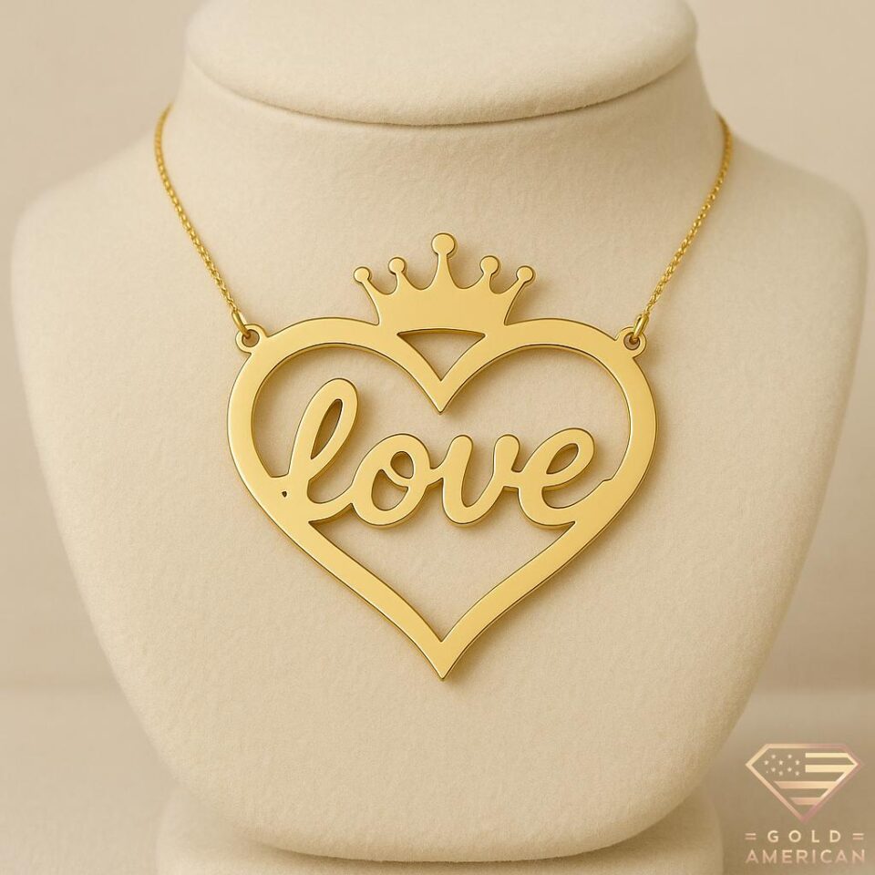 heart custom Gold Necklace
