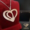 2 heart gold necklace