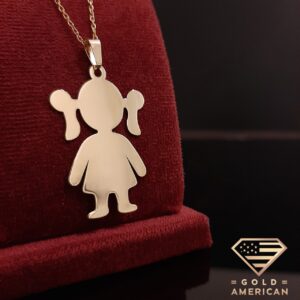 Gold Girl Silhouette Necklace