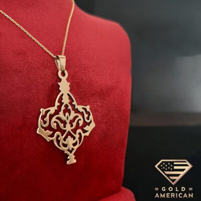 Gold-Plated Filigree Pendant Necklace