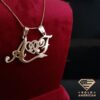 Personalized Gold-Plated Double Name Necklace with Heart