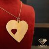 Personalized name heart gold necklace