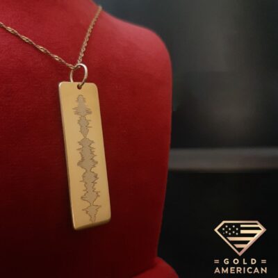 Soundwave Gold Pendant