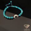 Turquoise Crescent Gold Moon Bracelet