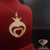 gold shape necklace pomegranate