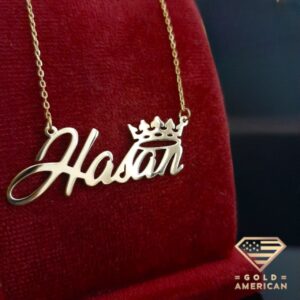 custom name gold necklace