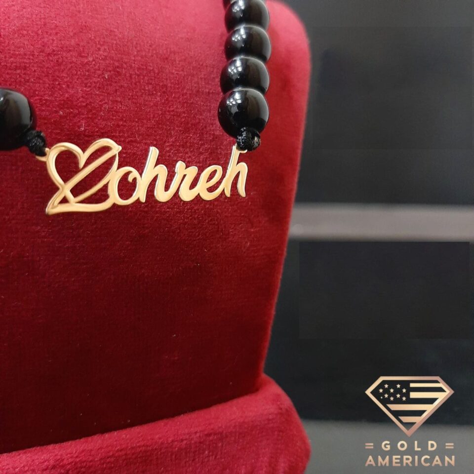 custom name necklace real gold