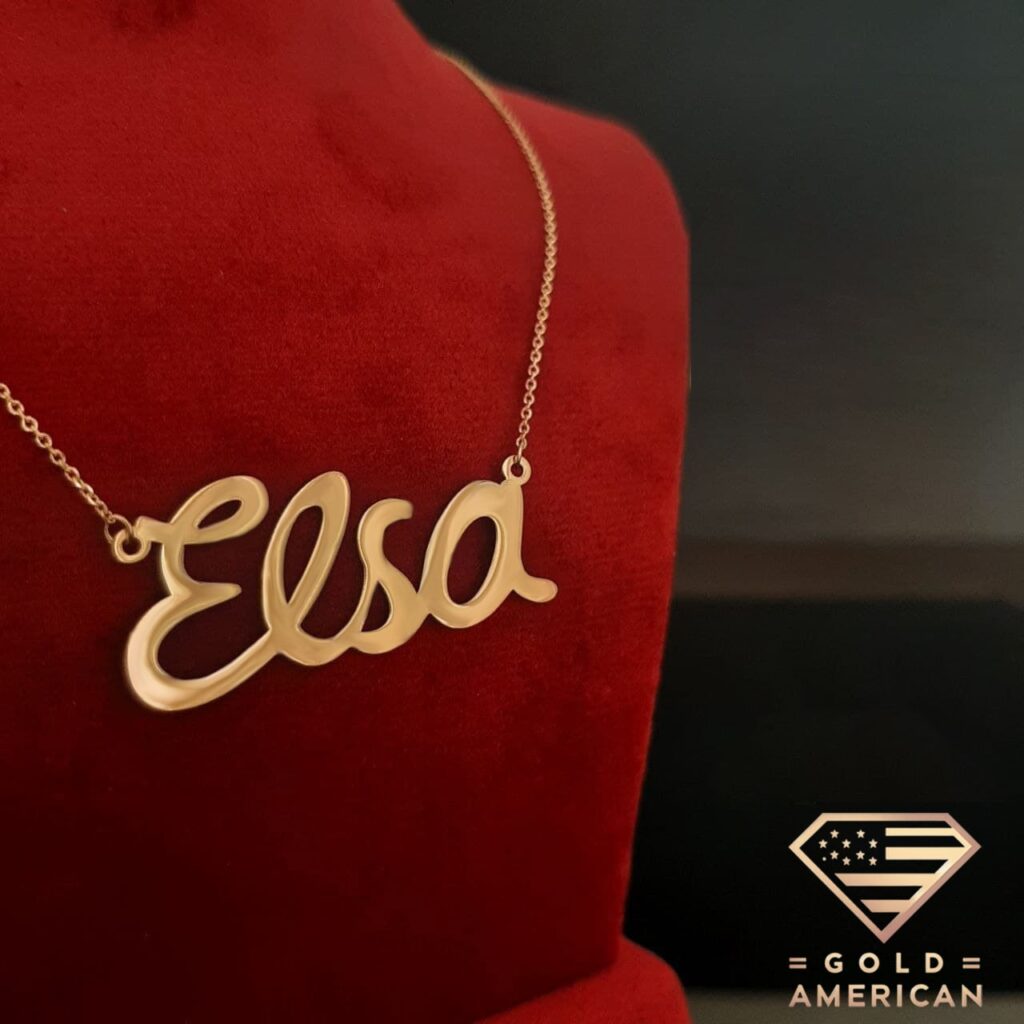 name gold necklace elsa