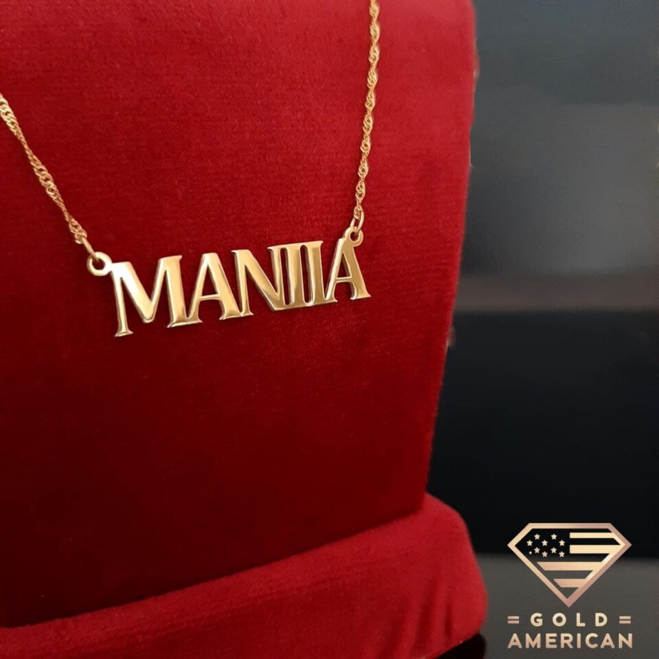 name gold necklace mania