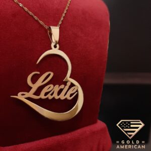 gold name necklace