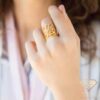 gold name ring