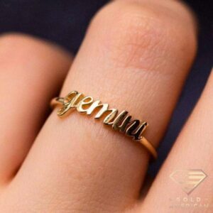 gold name ring