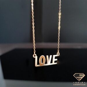 gold love necklace