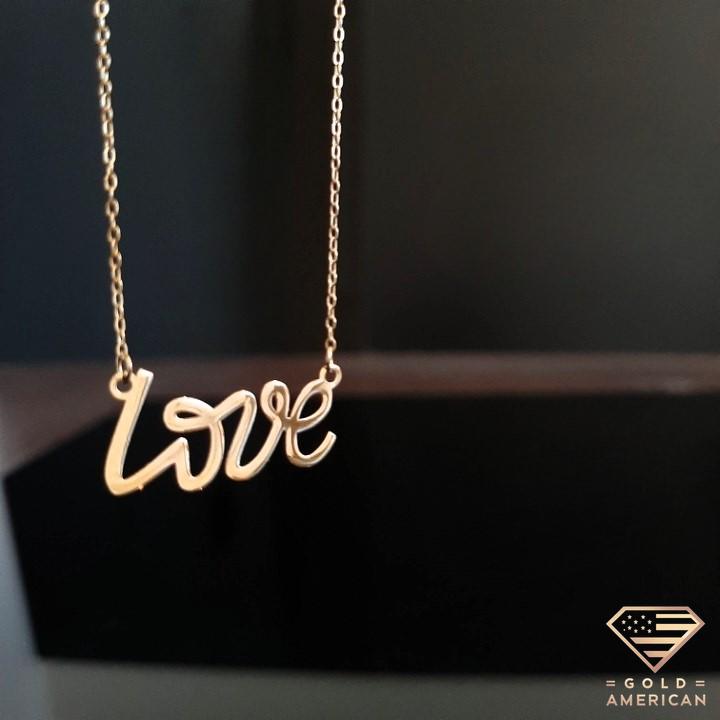 gold love necklace