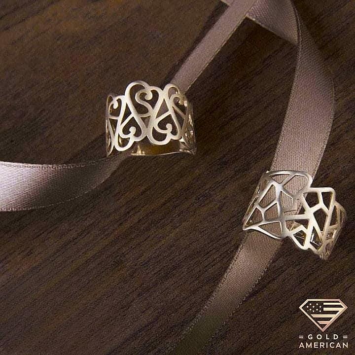 Gold Tree Ring with a satin ribbon