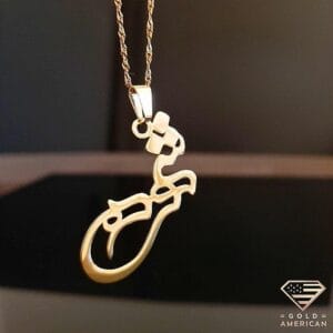 name pendant in gold