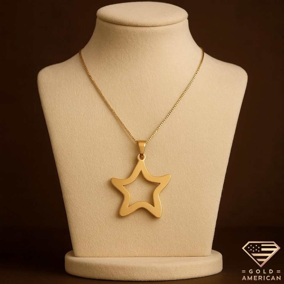 City of Stars Gold Pendant Mannequin