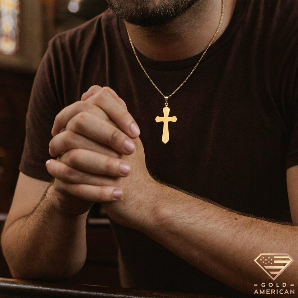 Divine Cross Gold Pendant