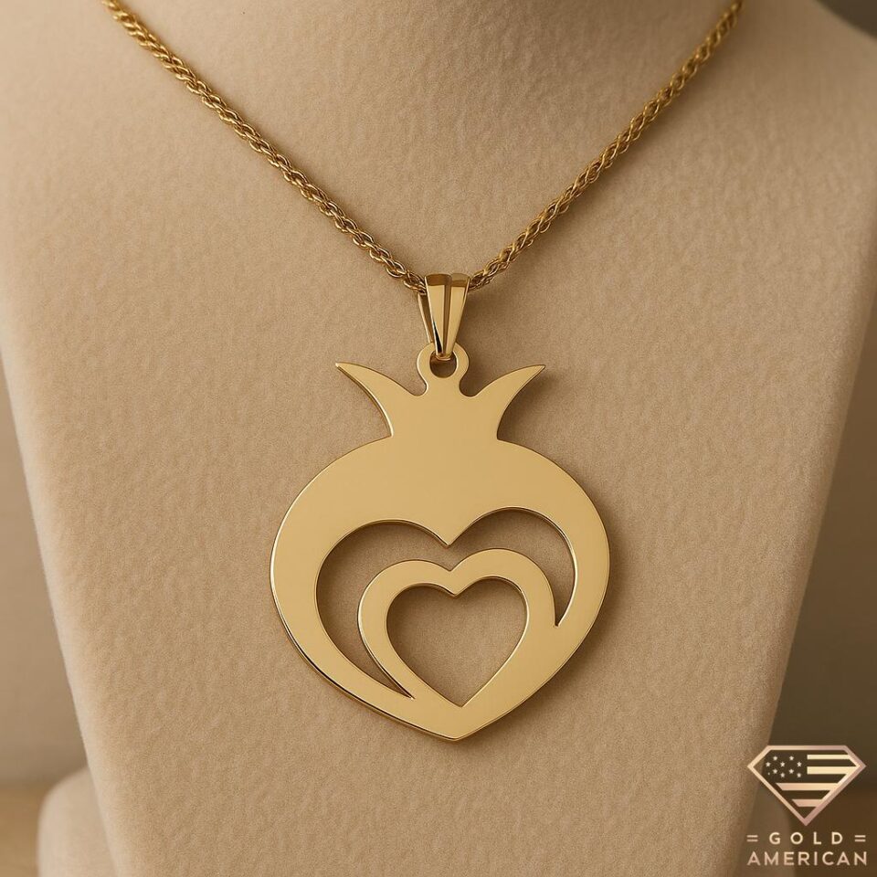 Gold Necklace Pomegranate