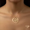Name and Initial Necklace Model Close Up