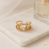 Parallel Poise Gold Name Ring Charlotte