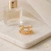 Parallel Poise Gold Name Ring Emma