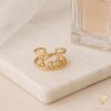 Parallel Poise Gold Name Ring Kate
