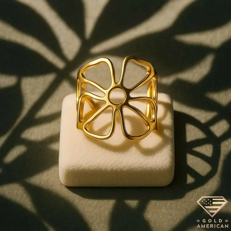 Sunpetal Flower Gold Ring Leaf Shadow
