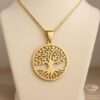 gold pendant - tree design