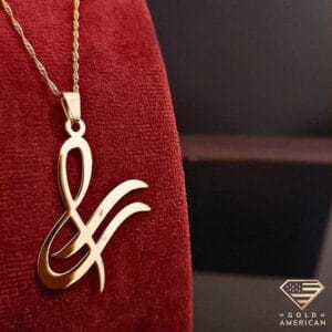 Arabic Calligraphy Gold Pendant
