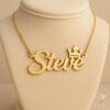 14K gold name necklace steve