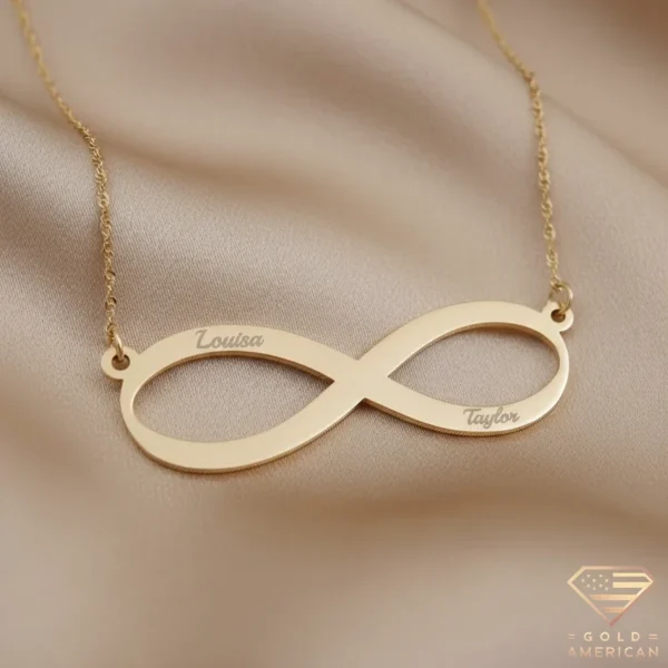 Classic Infinity Necklace on Satin