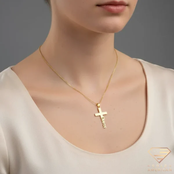 Cross Name Necklace Model Vivienne