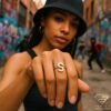 Kingscript Gold Initial Ring Golden S
