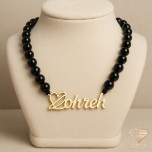 custom name necklace real gold