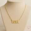 14K Yellow Gold Love Necklace