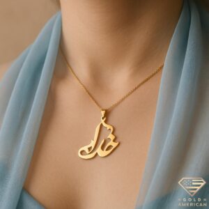 Nam-e Khoda Gold Pendant Pendant Scarf Portrait