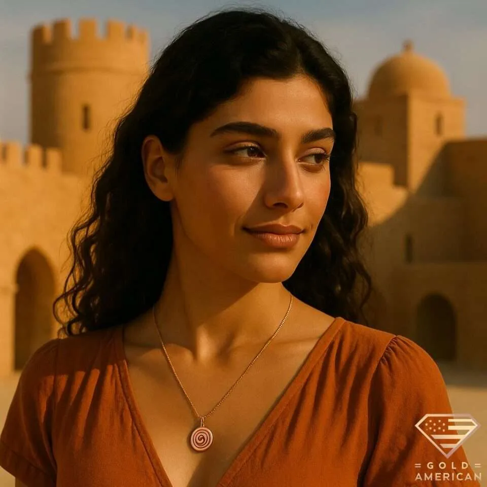 SPIRAL rose GOLD necklace