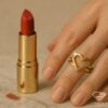 Soft Heart-shaped Gold Ring Lipstick Bullet