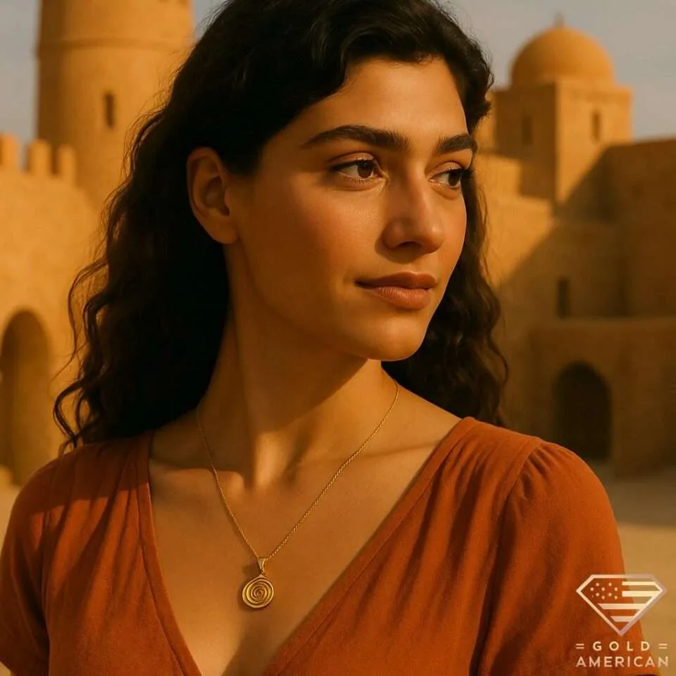 Spiral Yellow Gold necklace