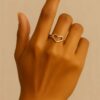heart-shaped gold ring