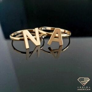 gold ring with initials