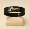 Classic Script Leather Gold Bracelet Lucas