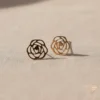 Golden Rosette Studs