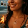 Heart's Signature Initial Gold Pendant
