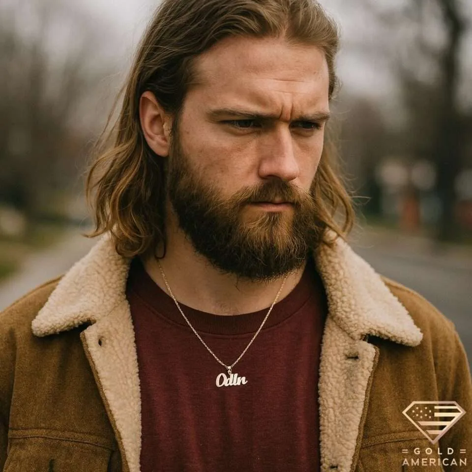 Odin Mark Gold Name Pendant