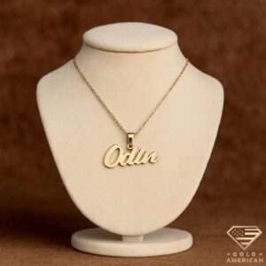 Odin's Mark Gold Name Pendant Mannequin